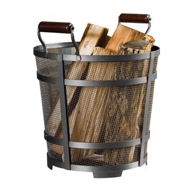 Panacea 15704 Antique Iron Contemporary Log Bin