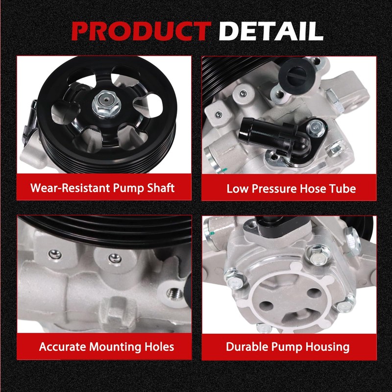 21-5456 Power Steering Pump with Pulley Fit for 2006-2011 Hon-da