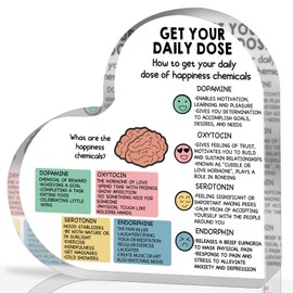 Therapy Office Decor, Happy Chemicals Mental Health Desk Art Decorations for Therapy Office School Counselor CBT DBT Counseling Office Anxiety Relief Social Psychology Decor