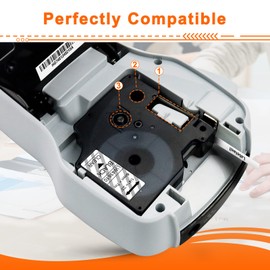 Labelwell Labelwell Kompatibel Schriftband Ersatz für Dymo D1 6mm 43610 S0720770 Schwarz auf transparent für Dymo LabelManager 160 210D 360D 280 420P 500TS 120P PC, PC II, PnP Dymo Labelpoint 100 150 200 250