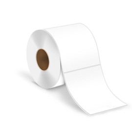 UAL Premium Direct Thermal Roll Label, 4" X 6", 3" Core, 8" OD, 1000/RL, 4 RL/CTN, 4000 Labels/Ctn, Perf Between Labels