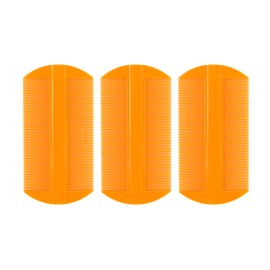 Flea Comb for Cats & Dogs - Double Sided Dandruff Comb - Fine Tooth Comb - Plastic Dog/Cat Flea Comb for Grooming - Flea Brush for Dogs and Cats, Puppy, Kitten, 3 Pcs