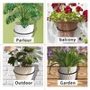 JAKOUE 2 Pack Flower Pot Holder Ring Wall Planter Ring
