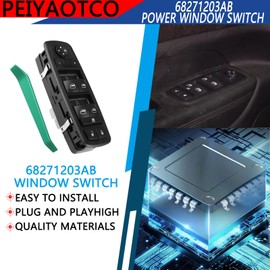 Power Window Switch Driver Side,Fits for 2013-2016 Dodge Dart Fits for 2015 2016 Dodge CHRYSLER-200 Fit for 2014-2016 Jeep Grand Cherokee,13+8 Pins OE#68271203AB 68271203AA 56046568AC