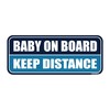 Baby on Board Magnet (Square Type) (Navy/Blue) ベビーオンボードステッカー-ベビーオンボードステッカー-ステッカーやデカールはありませんが磁石-ベビーオンボード標識-反射バンパー安全警告標識