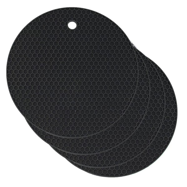 Circular Silicone Trivet Mat Hot Pot Heat Insulation Pad Multi-Function