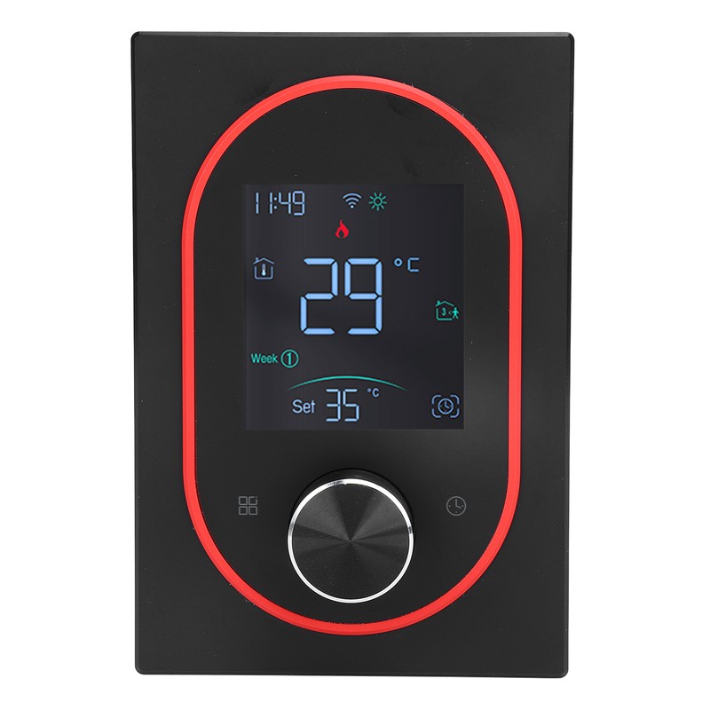 Smart Color Thermostat LCD Programmable Knob Control Touchscreen Water Heating