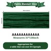 2 Pack Dark Green Cheesecloth Table Runner 10ft, Rustic Gauze