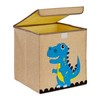 Relaxdays Storage Box, Dinosaur, Fabric Box for Children, Foldable, HBD: