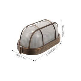 Milisten Sauna Room Explosion Lamp Anti-High Temperature Round Lamp Waterproof Grid Oval Bulkhead Ceiling LED Light
