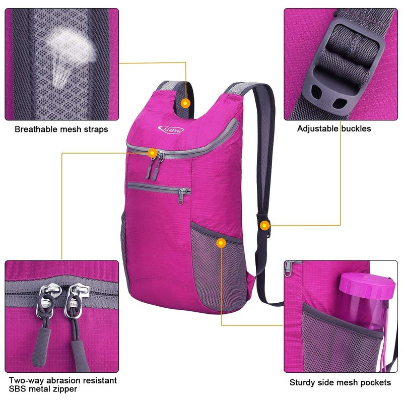 G4Free Unisex Ultra Lightweight Small Foldable Backpack Packable Rucksack for