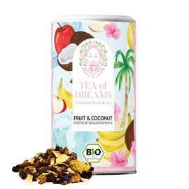 Organic Fruit Tea "Fruit & Coconut" with Large Fruit Pieces and Coconut Loose Tea 120 g