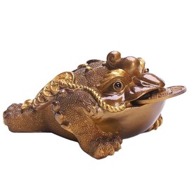 Tea pet decorations, will change color when exposed to hot water, hand carved. A gift for tea enthusiasts, measuring 6.1 inches in length, 4.1 inches in width, and 3 inches in height (golden)