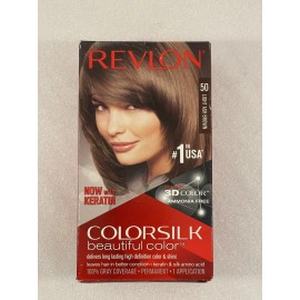 Revlon Colorsilk Permanent Hair Dye GEL #50 Light Ash Brown 100% Gray Coverage