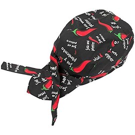 POFET Unisex Kitchen Catering Chef Tie Back Hat Cap Headwrap Bandana Hat for Restaurant, Coffee Shop, Bakery Cook Waiter, 11 Pattens to Choose from