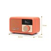 Roberts PETITE2 FM/DAB/DAB+ Portable Radio, Bluetooth, Alarm, Pop Orange