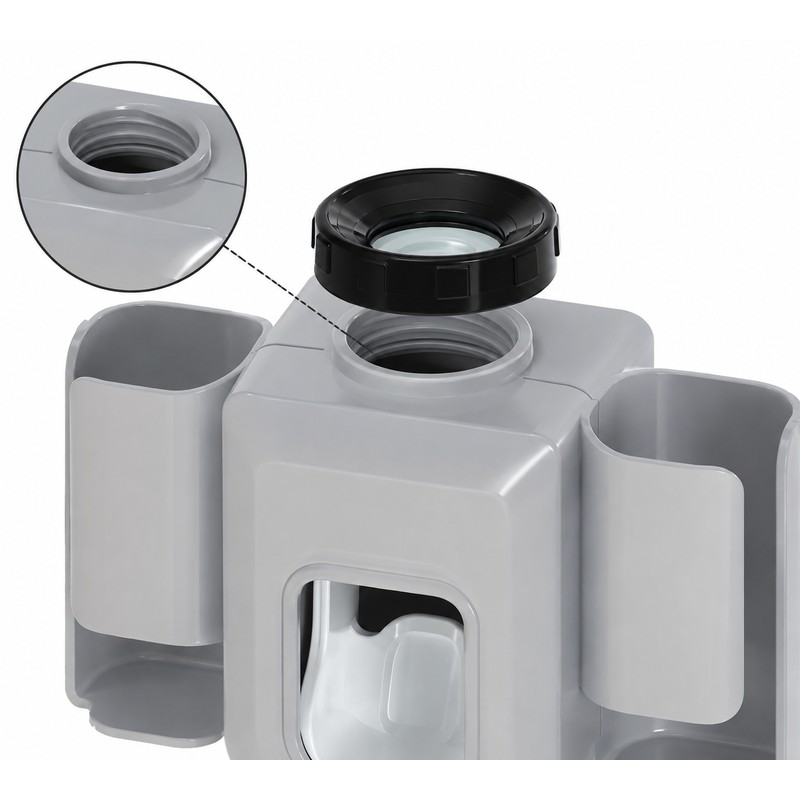 Wall-mounted Toothpaste Squeezer with Toothbrush Holder - Punch-free Installation for