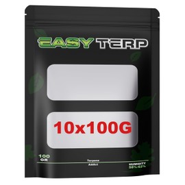 10 x 100G Reusable Storage Bags , Airtight Storage Bags with Moisture and Odour Control (58-62%) Easy Terp 36x26cm