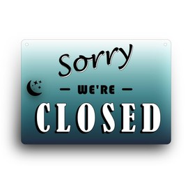 A5 Reversible Open Closed Sign - Contemporary Design, UV Printed Aluminium Composite, Ideal for Shops and Businesses