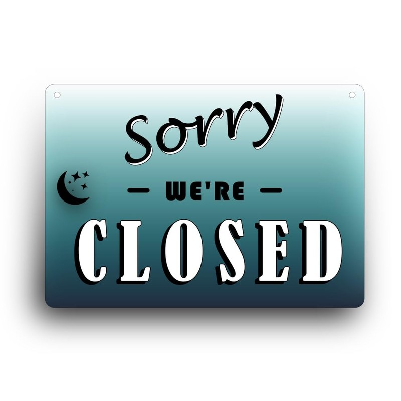 A5 Reversible Open Closed Sign - Contemporary Design, UV Printed