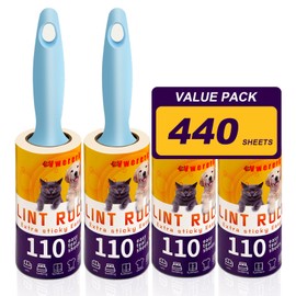 Lint Roller for Pet Hair, 440 Sheets/4 Sticky Roller with 2 Durable Handles, Pet Hair Remover for Couch, Clothes, Dog & Cat Hair Remover