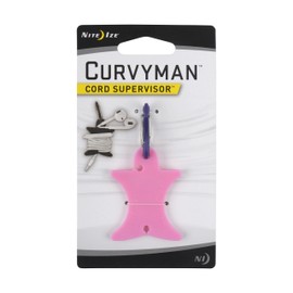 Nite Ize Curvyman Cord Supervisor Earbud Organizer, Headphone Cord Wrap - Compact, Durable, and Lightweight, Pink