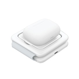 BCU 3-in-1 Magnetic Wireless Charger for Phone, Watch, and Earphones MagSafe Compatible, Fast Charging, Portable Multi-Device Charging Station Qi-Certified Universal Compatibility