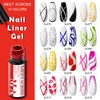 MEET ACROSS 12 Colors Liner Painting Gel Nail Polish Set
