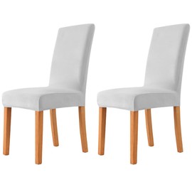 SZJIAHTM 2 Pcs Large Velvet Dining Room Parson Chair Covers Elastic Stretchable High Back Chair Slipcovers for Kitchen Wedding Banquet Decor