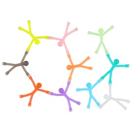 Wisebom Mini Man Magnetic Colourful Magnets, Pack of 10 Funny Magnets Creative for Fridge, Transparent Small People Magnet, Flexible Rubber Humanoid Magnet for Office, Kitchen