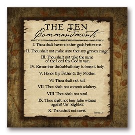 The Ten Commandments - Poster by Jennifer Pugh (12 x 12)