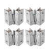 uxcell Glass Hinge Cabinet Door Hinge Glass Clamp,Stainless Steel, for