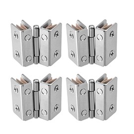 uxcell Glass Hinge Cabinet Door Hinge Glass Clamp,Stainless Steel, for 5-8mm Thickness 4Pcs