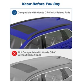 JOYTUTUS Roof Rack Cross Bars Compatible with Honda CR-V and CRV Hybrid 2023 2024 2025 with Side Rails, Heavy Duty Car Aluminum Crossbars for Roof Racks Suitcases Kayaks Canoes Bikes Skis