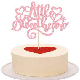 Ephlyn - 1 decoración para tartas con purpurina rosa, dulce amor, boda, despedida de soltera, día de San Valentín, decoración de tartas para el día de San Valentín, baby shower para niños, fiesta de