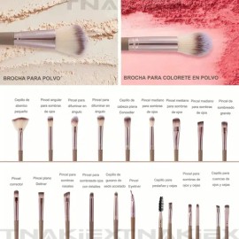 42 Brochas Maquillaje Profesional Y Herramientas Cosméticas