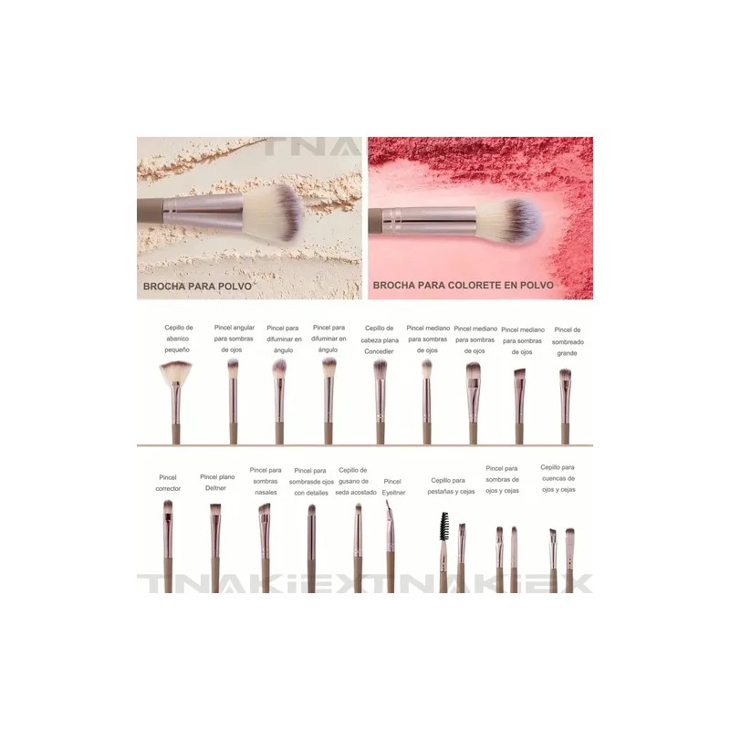 42 Brochas Maquillaje Profesional Y Herramientas Cosméticas