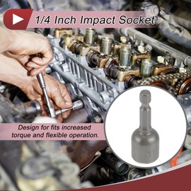 HEROFFIX 1 Pc Impact Socket Durable Hardware Tool 48mm Silver Tone CR-V 6 Point 11mm for Car Motorcycle Dirtbike Repair