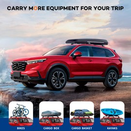 Wonderdriver Lockable Roof Rack Cross Bars Compatible with Honda CRV CR-V EX LX EX-L 2023 2024 2025 (𝐖𝐈𝐓𝐇𝐎𝐔𝐓 𝐒𝐈𝐃𝐄 𝐑𝐀𝐈𝐋𝐒), 260lbs Roof Rails Crossbars cargo bars Rooftop Carrier Luggage