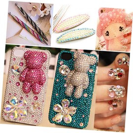 Gatuida Color Flat Back Nail Rhinestones DIY Nail Art Gems and Charms for Stunning Nail Decorations Christmas Birthdays and Special Occasions