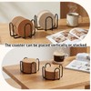 HANLANXUE 16 Pack Metal Coaster Holder, 4 Inch Black Iron