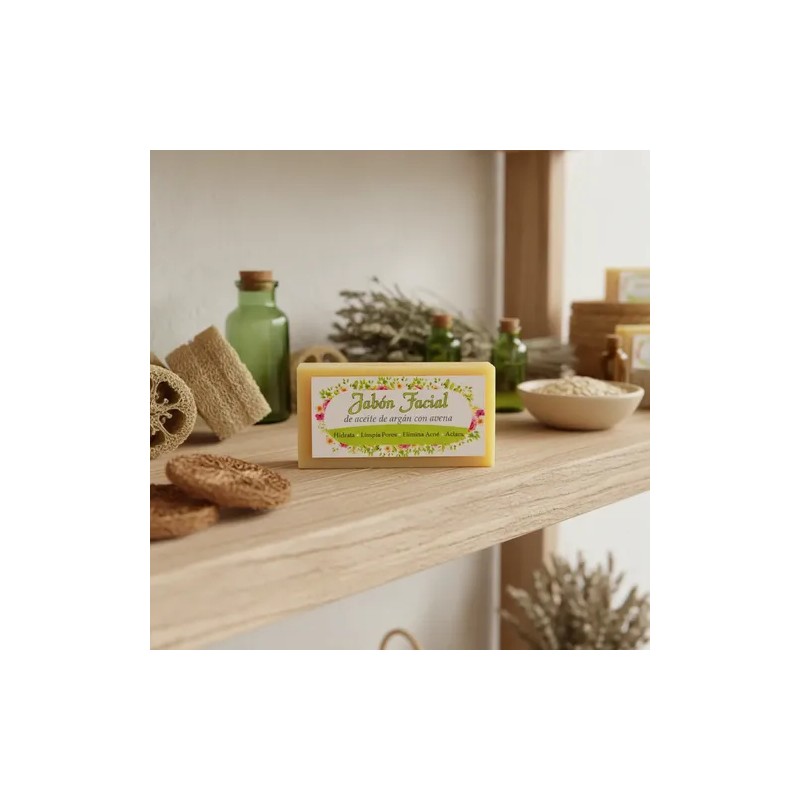 Jabón Natural Aceite De Argán Y Avena 100gr De Crema