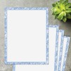 Blue Alluring Border Letter Papers - Set of 25 spring