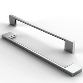 FURNIWARE Pack of 5 Furniture Handles, Cupboard Handles, Kitchen Handles, Chrome-Plated Furniture Drawer Handles, Handles for Kitchen Cabinets, Cupboards, Furniture Handles, Drawer Handles, 192 mm