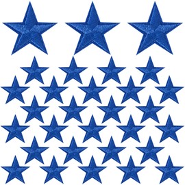 ANCIRS 30 Pcs Star Iron on Patches, 1 Inch Embroidered Hat Patches Iron on, Applique Embellishments Sew on Star Patches for Clothes, Jackets, Crafts, Decoration (15 Colors)