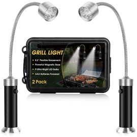 Barbecue Grill Light, Magnetic Base 360° Rotate, Super-Bright, Grilling Gifts for Men, Gifts for Birthday Anniversary, Weather Resistant, Powerful LED BBQ Light 2 Pack