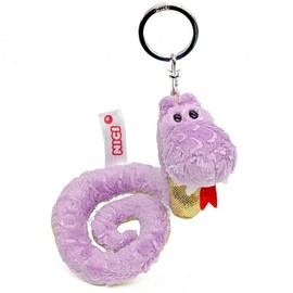 Niki 2025 Kids Key Ring, Snake 3.9 inches (10 cm), Purple x Gold, purple