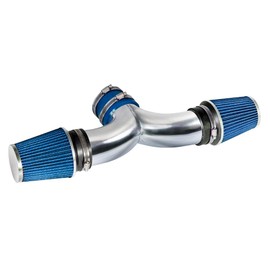 Rtunes Racing Short Ram Air Intake Kit + Filter Combo Compatible For 00-02 Dakota / 99-04 Grand Cherokee 3.7L 4.7L with DUAL(2) Filters (Blue)