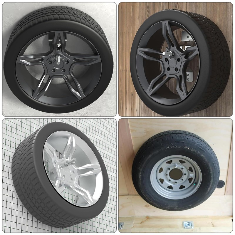 Boat Trailer Spare Tire Mount for Utility Trailer Spare Tire