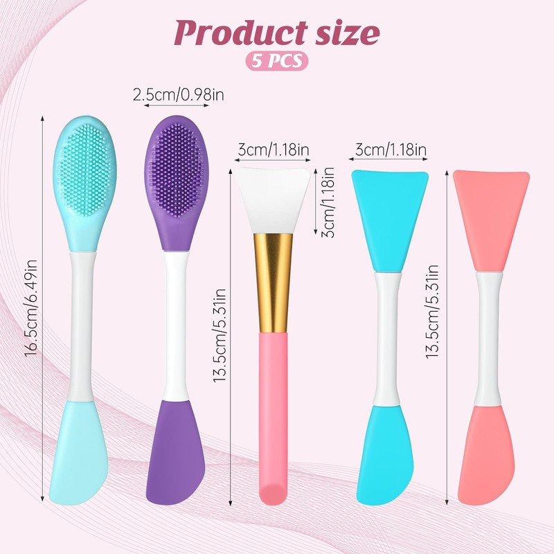 5Pcs Silicone Face Mask Applicator Pore Brush for Face Mask